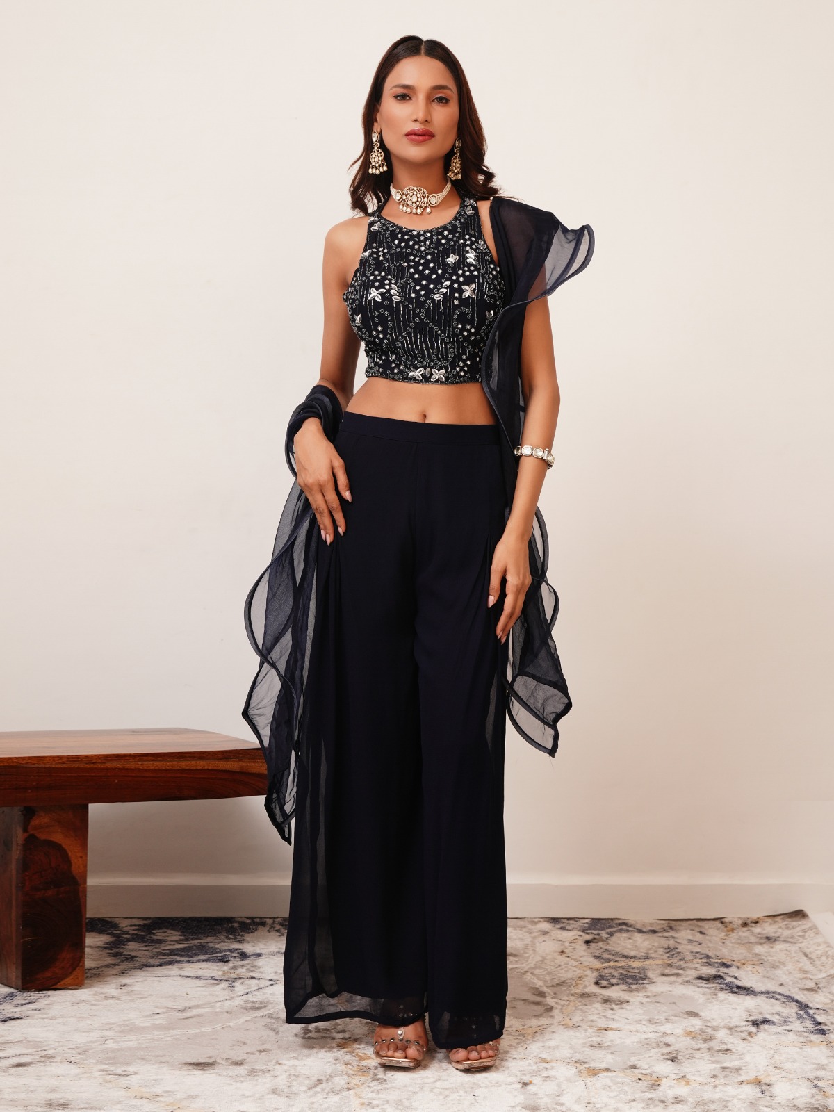 Beautiful Elegance in Black: Modern Indo-Western